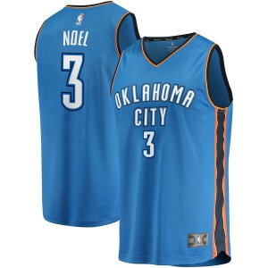 Camiseta Nerlens Noel 3 Oklahoma City Thunder Icon Edition Azul Hombre